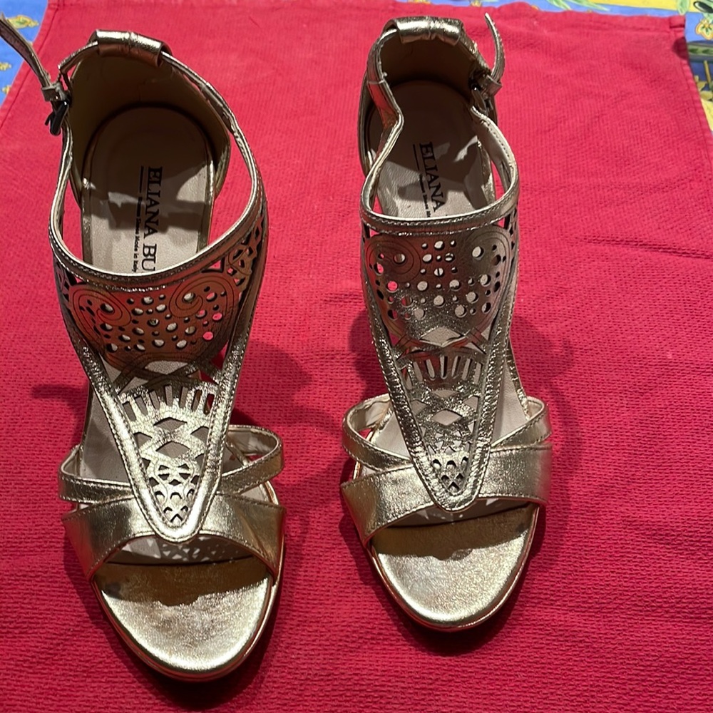 Eliana Bucci leather, made in Italy stiletto sexy sandals.